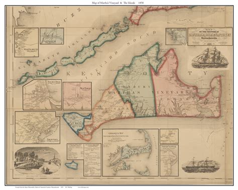Old Nautical Charts Of Martha S Vineyard