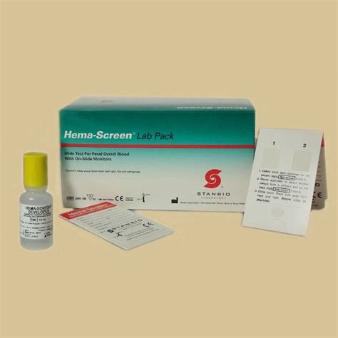 Probe direkt nach der entnahme versenden. Schnelltest / okkultes Blut im Stuhl - Hema-Screen® - EKF ...