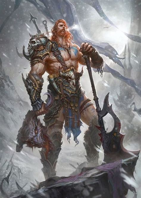 M Giant Viking Red Head Guy Man Fantasy Art Fantasy Character
