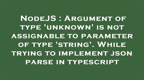 Argument Of Type Any Is Not Assignable To Parameter Of Type String My