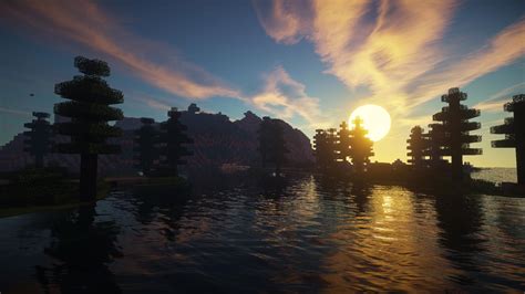 Minecraft Sunset Wallpapers Wallpaper Cave