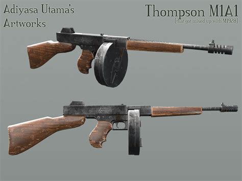 Thompson M1a1m1928 Adiyasa Utama On Artstation At