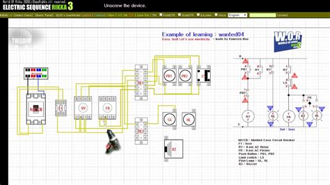 Learn about electronic components & parts while making simple projects. (Electrical sequence wiring) Example of learning wanted04 - YouTube