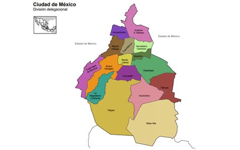 25 Hermoso Mapa Ciudad De Mexico Con Nombres