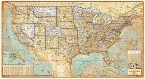 Buy Beautiful Atlas Style Wall Map Of The United States Of America Large W X H