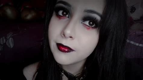 Máquillaje Estilo Goth Con Tonos Rojos ️ Youtube