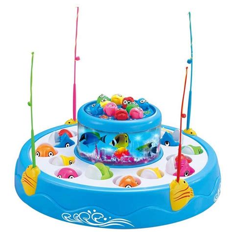 Buy Fishing Game Toy Set With Double Layer Rotating Board Battery