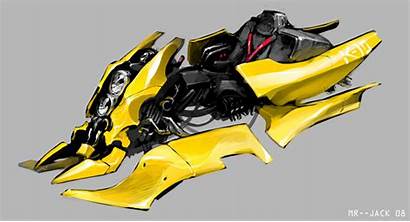 Concept Bike Spaceship Hover Deviantart Jet Yellow
