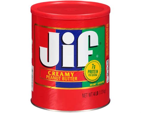 Jif 4 Lb Creamy Peanut Butter Can 6 Count Smucker Away From Home