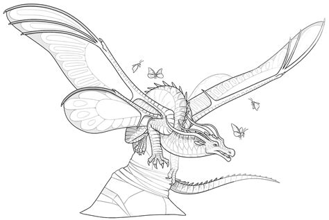 Wings Of Fire Silkwing Dragon Coloring Page Download Print Or Color