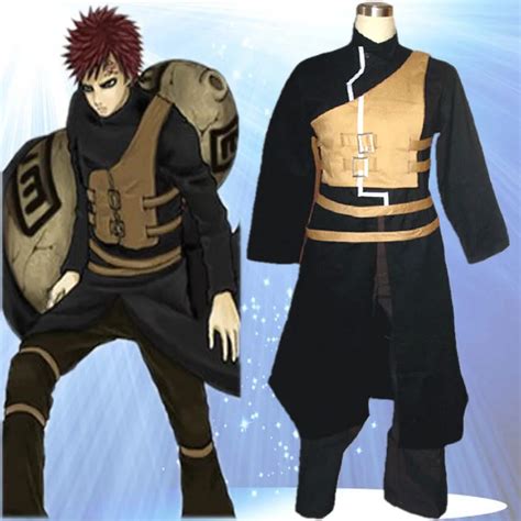 2th Black Gaara Cosplay Costume From Naruto Shippuden Anime In Anime