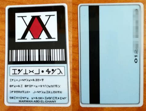In case of loss or theft of the card, it will not be replaced nor will you be able to take the exam again. Made my custom pro hunter license card with my name and mobile number : HunterXHunter