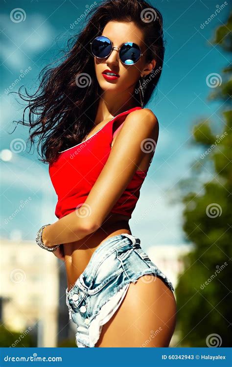 Hot Girl In Summer Cloth In The Street Stock Image Image Of Rock Funky 60342943