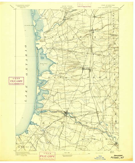 Pulaski Ny 1895 1895 Usgs Old Topo Map 15x15 Ny Quad Old Maps