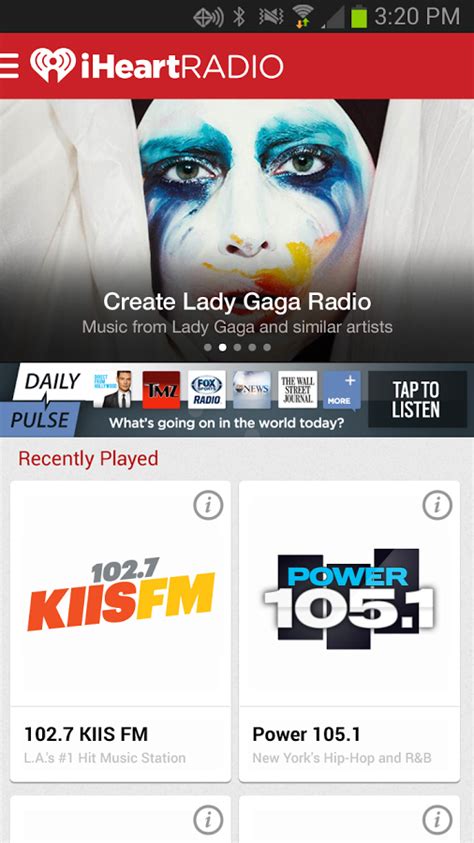 Iheartradio For Android In 2013 Web Design Museum