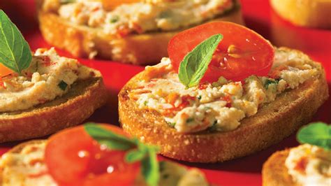 Goat Cheese And Sun Dried Tomato Crostini Appetizer Recipes