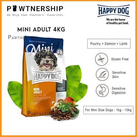 Happy Dog Dry Dog Food Mini Adult 4 Kg Happy Dog Dog Food Dog Dry