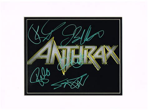 Anthrax Autograph Signed Photo