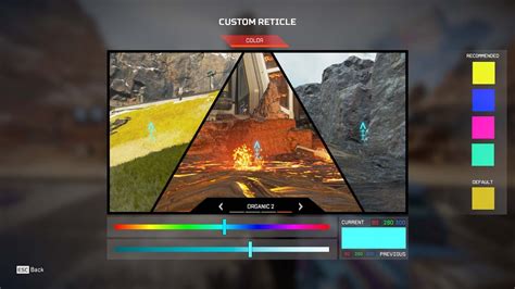 Best Custom Reticle Colors To Improve Aim In Apex Legends Youtube