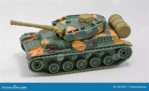 Plastic Toy Tank Stock Image Image Of Wheels Turn Green 12514811