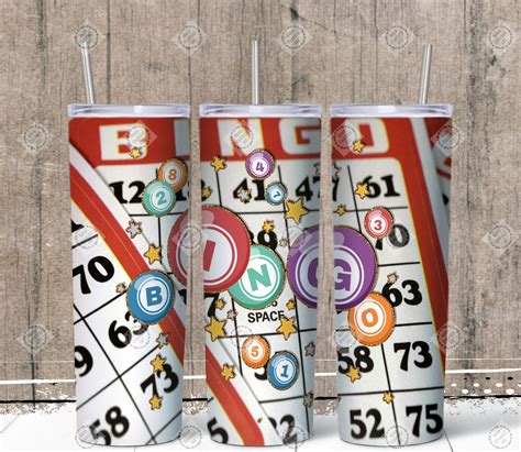 Bingo Cards Unique T Sublimation 20oz Straight Skinny Etsy