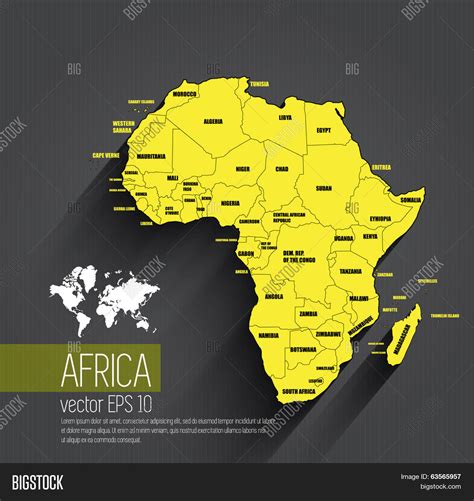 Africa Map Vector Vector And Photo Free Trial Bigstock