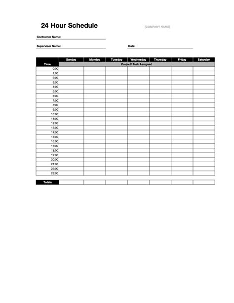 Employee Schedule Templates Download And Print For Free
