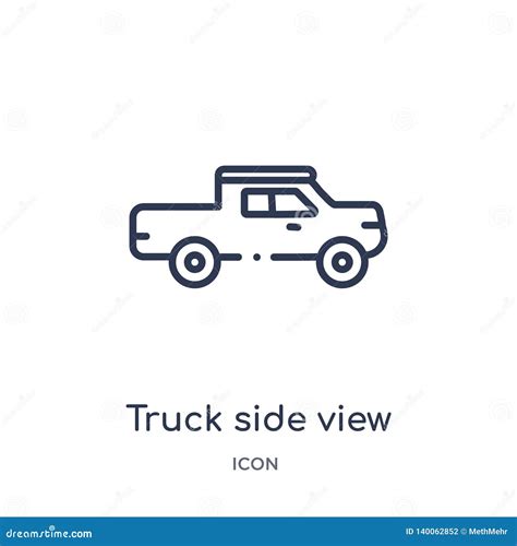 Linear Truck Side View Icon From Mechanicons Outline Collection Thin