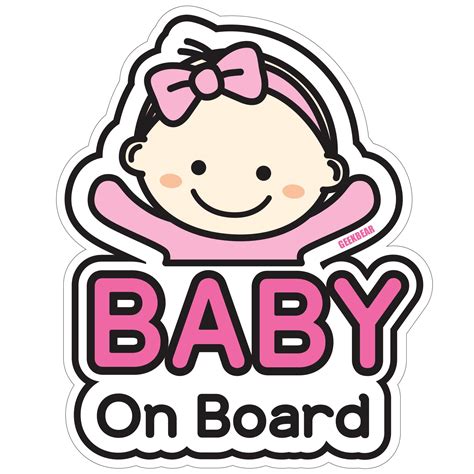 Buy Geekbear Baby On Board Sticker For Cars 02 Basic Girl Cartoon