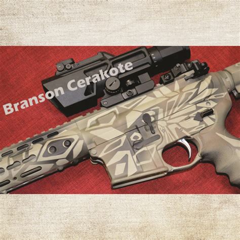 Fractured Camo Stencils Shattered Glass Rifle Branson Cerakote