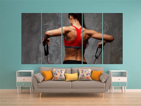 Gym Fitness Print Wall Art Decor Workout Sport Inspiration Etsy