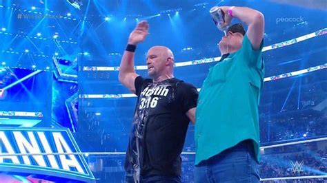 Who Joined Stone Cold Steve Austin In The Ring After His Wrestlemania 38 Match