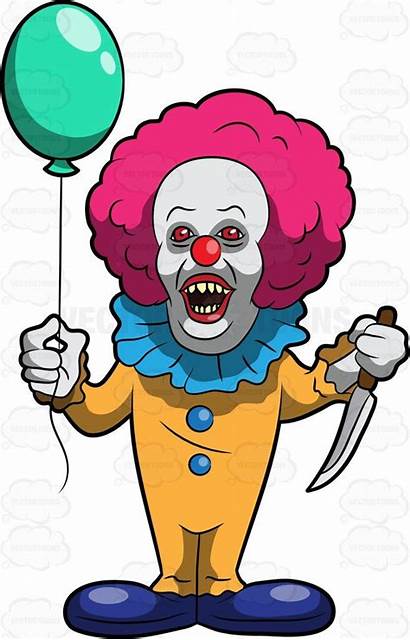 Clown Cartoon Clipart Clowns Phineus Phibes Scary
