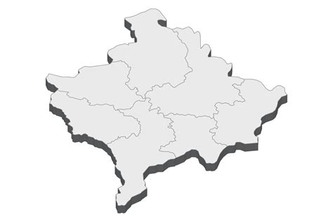 3d Map Illustration Of Kosovo 12025128 Png
