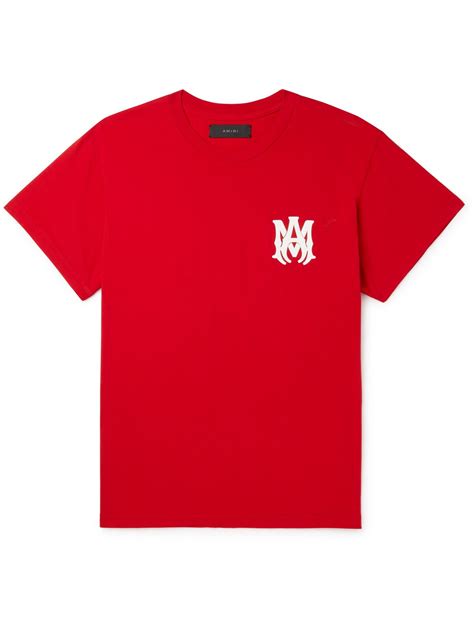 Buy Amiri Logo Print Cotton Jersey T Shirt Xs Red At 30 Off