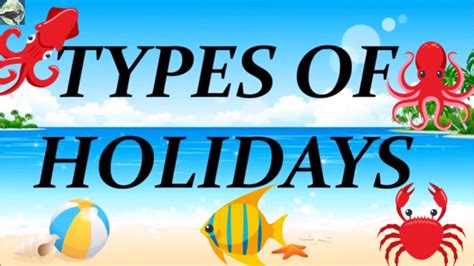 Types Of Holidays 🌞 Themidnightraven Youtube