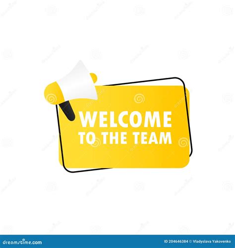 Welcome To The Team Banner Icon Megaphone With Welcome To The Team