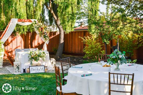 Low Budget Ideas For A Small Intimate Backyard Weddings Lily And Lime
