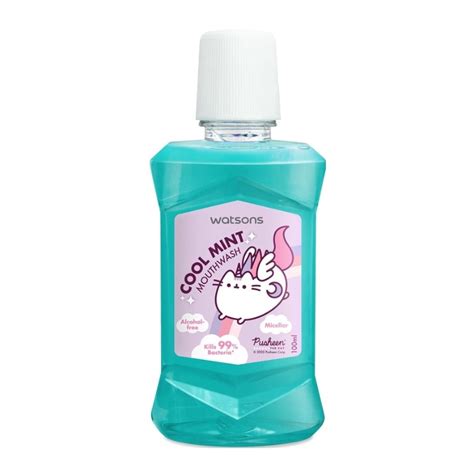 watsons pusheen cool mint mouthwash 100 ml beauty and personal care face face care on carousell
