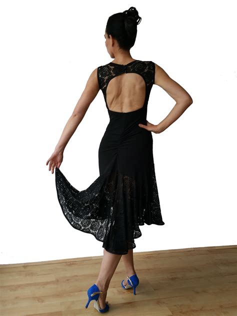 Dr155l Argentine Tango Open Back Dress Black Etsy Uk