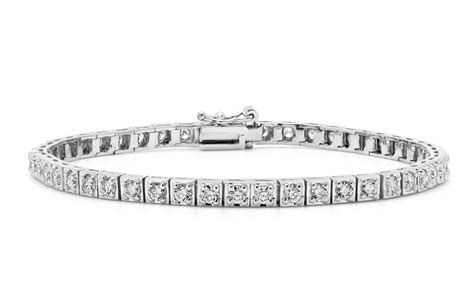Tennis Bracelet Diamonds 16 Ct Si G H 14k White Gold Global Diamond