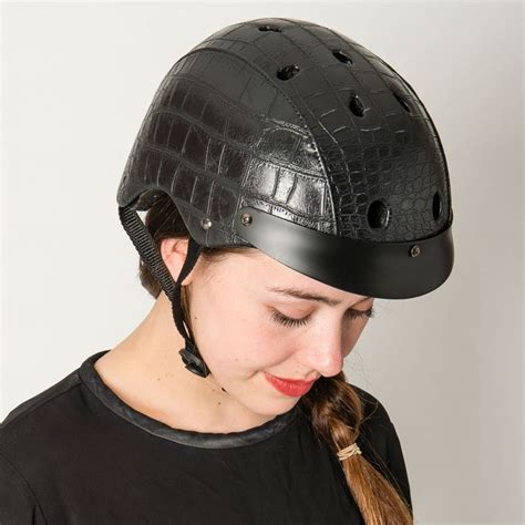 Sawako Furuno Ladies Bike Helmet Crocodile Black Cyclechic