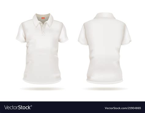 Blank Polo Shirt Mock Template Front Back View Isolated White Stock