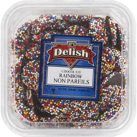 Its Delish Chocolate Non Pareils Rainbow 10 Oz Instacart