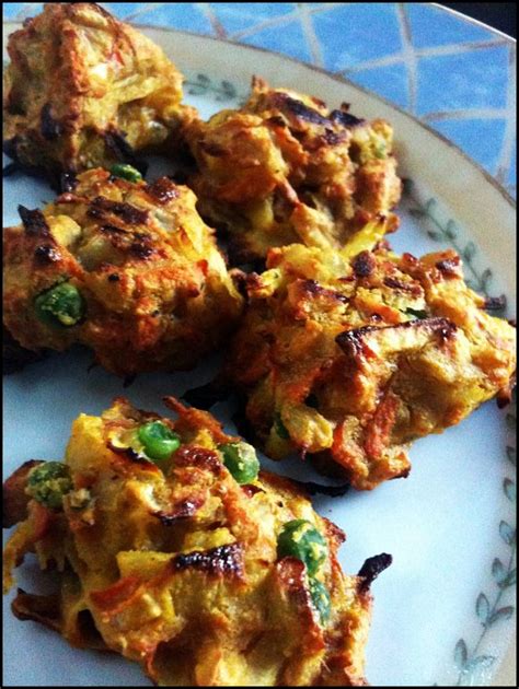 Baked Pakora Indian Food Recipes Pakora Recipes Indian Cooking
