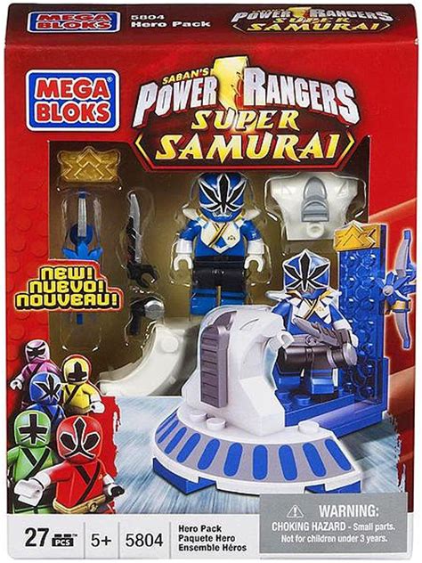 Mega Bloks Power Rangers Super Samurai Blue Ranger Hero Pack Set 5804