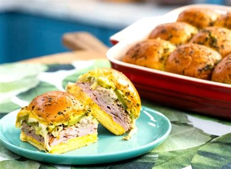 Maybe you would like to learn more about one of these? Cuban Slider Bake Recipe Jeff Mauro Food Network in 2020 ...