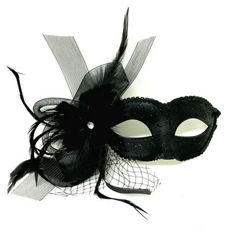 Women Lady Girls Costume Venetian Feather Mask Masquerade Mask