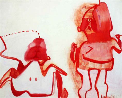 Maria Lassnig You Or Me Time Machine Artsy Mixed Media Canvas Art