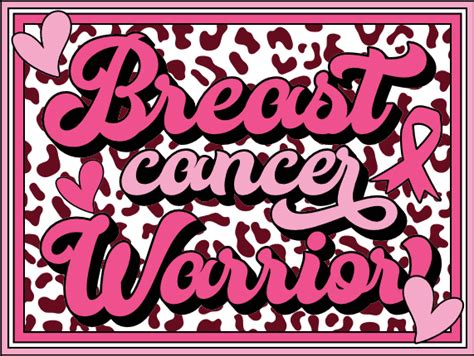 Breast Cancer Warrior Leopard Skin Breast Cancer Awareness Tshirt